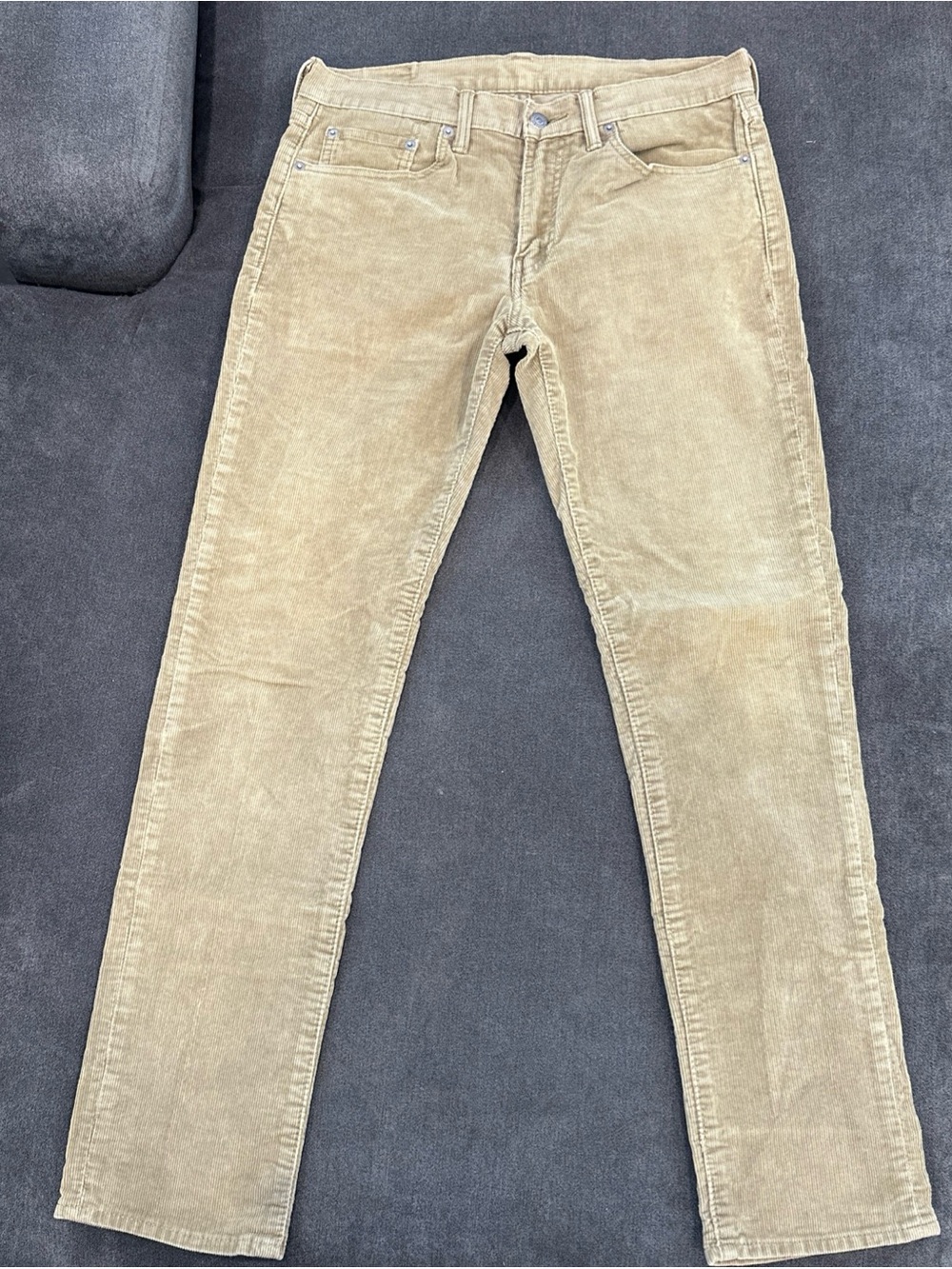 Levis 511 Slim Fit Corduroy Pants Mens 32x32 Olive Tan Beige Jeans Comfortable